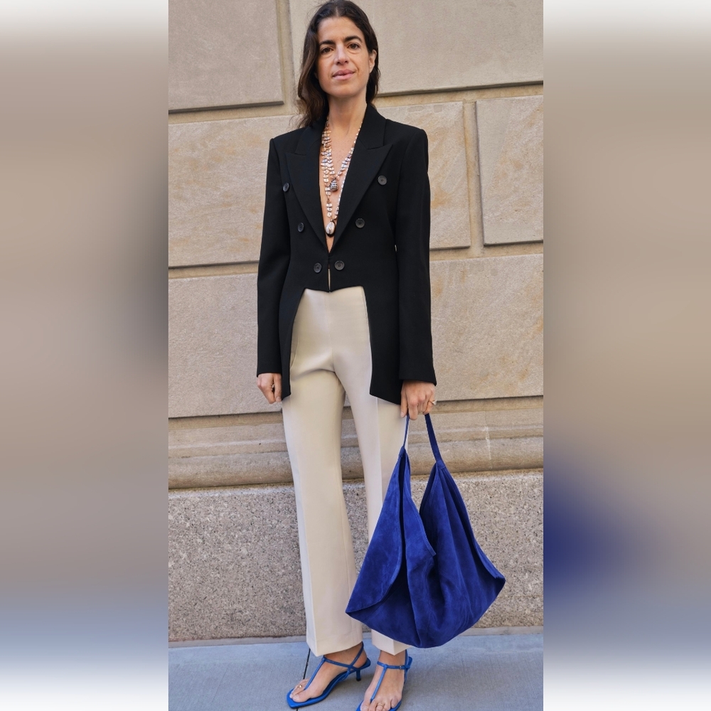 Zara Double-Breasted Black Blazer NWY